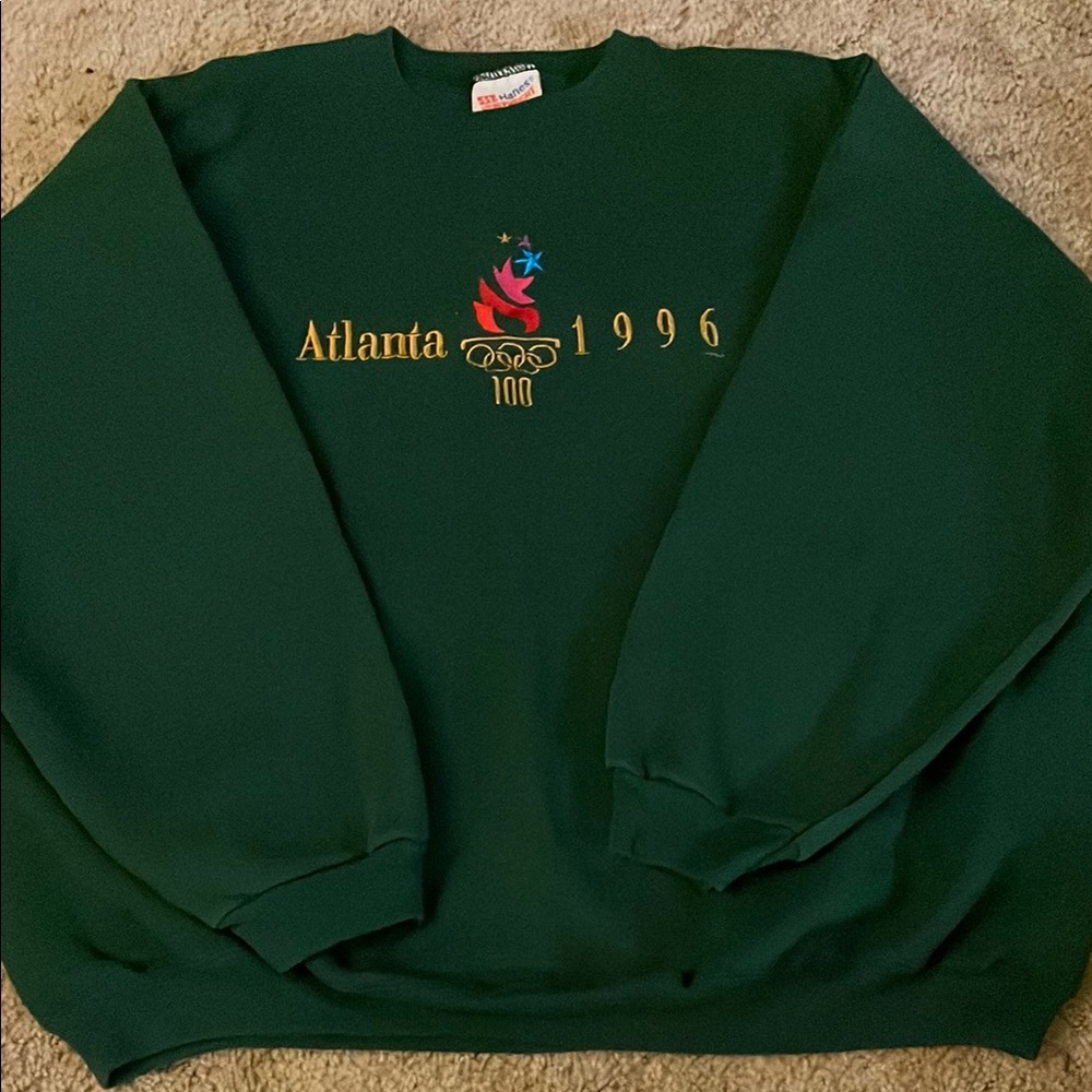 Green Atlanta 1996 Sweater men size 2Xl